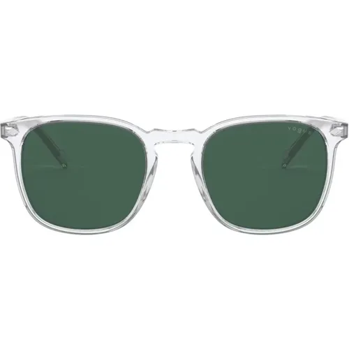 Crystal/Green Sunglasses , male, Sizes: 49 MM, 52 MM - Vogue - Modalova