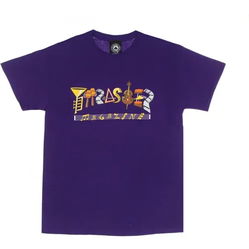 Lila Logo Tee Kurzarm , unisex, Größe: S - Thrasher - Modalova