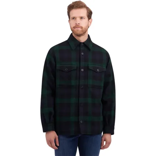 Grüne Woll-Overshirt-Jacke , Herren, Größe: 2XL - Brooks Brothers - Modalova