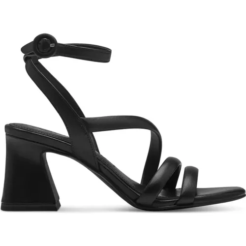 Schwarze Elegante Flache Sandalen , Damen, Größe: 37 EU - tamaris - Modalova