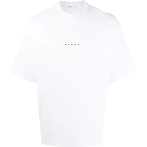 Bedrucktes Baumwoll-Logo-T-Shirt , Herren, Größe: XL - Marni - Modalova