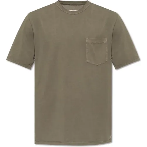 T-Shirt mit Tasche , Herren, Größe: M - Officine Générale - Modalova