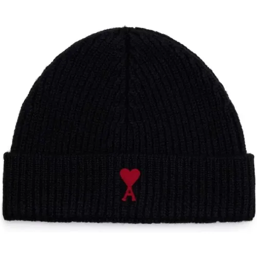 Ami de Coeur Beanie , male, Sizes: ONE SIZE - Ami Paris - Modalova