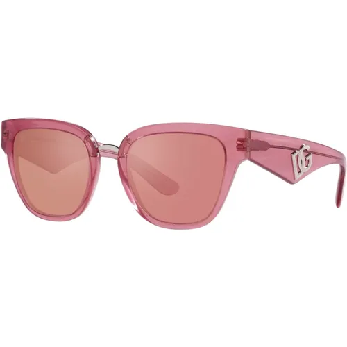 Fleur Sunglasses,/Grey Sunglasses,Havana/ Shaded Sunglasses - Dolce & Gabbana - Modalova