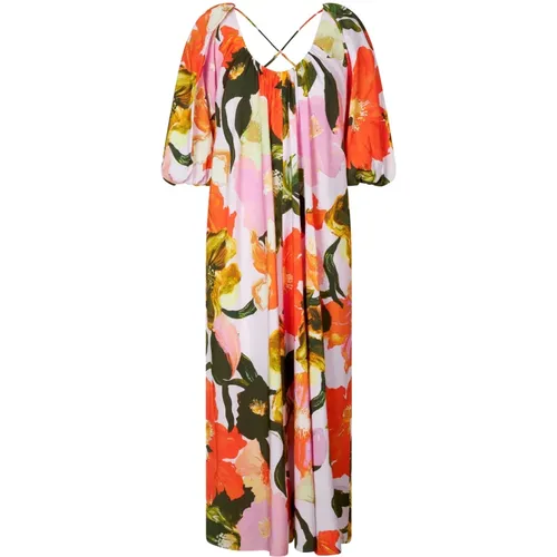 Summer Day Poppies Maxi Dress , female, Sizes: M, XS, S, L, XL - Stine Goya - Modalova