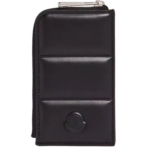 Quilted Leather Card Holder , unisex, Sizes: ONE SIZE - Moncler - Modalova