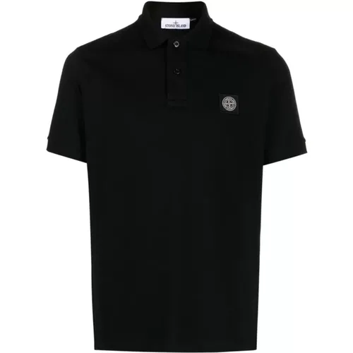 Schwarze T-Shirts Polos für Herren , Herren, Größe: 3XL - Stone Island - Modalova
