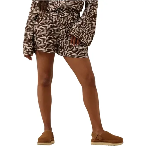 Zebra Slit Shorts für Wilden Look , Damen, Größe: L - Colourful Rebel - Modalova