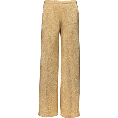 Lurex Long Pants with Pockets , female, Sizes: M, XS - Douuod Woman - Modalova