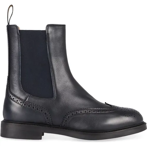 Klassische Leder Stiefeletten , Damen, Größe: 38 1/2 EU - Doucal's - Modalova