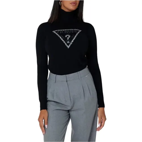 Chic Triangle Logo Knit Sweater , female, Sizes: L, M, S, XL - Guess - Modalova