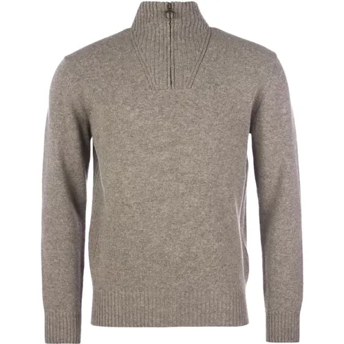 Signature Zip Closure Lambswool Sweater , male, Sizes: S, 2XL - Barbour - Modalova