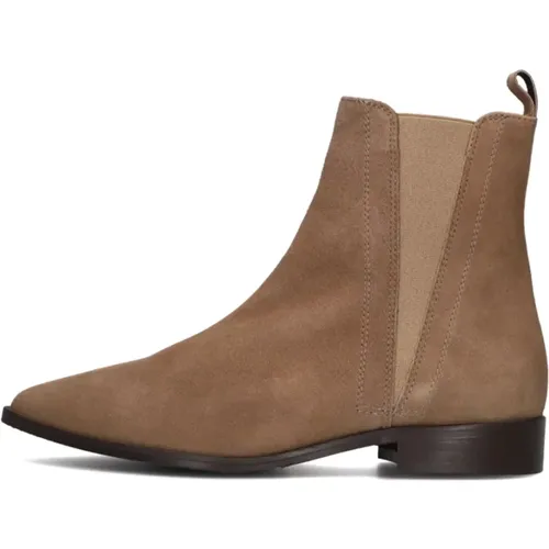 Taupe Wildleder Stiefeletten Eleganter Charme - Stefano Lauran - Modalova