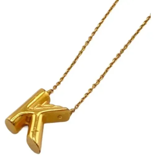 Pre-owned Gold necklaces , female, Sizes: ONE SIZE - Louis Vuitton Vintage - Modalova