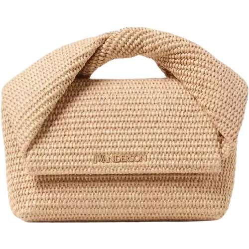 Twister Medium Raffia Handbag , female, Sizes: ONE SIZE - JW Anderson - Modalova