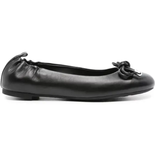 Schwarze flache Schuhe mit Schleifendetail , Damen, Größe: 36 EU - Michael Kors - Modalova