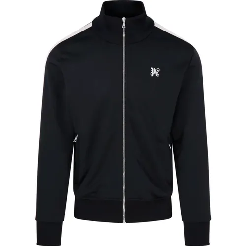 Zip-Through Sweatshirt with Statement Style , male, Sizes: M, S - Palm Angels - Modalova