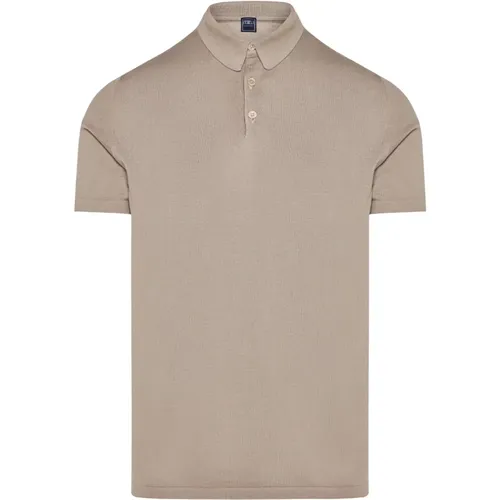 Giza cotton polo shirt , male, Sizes: 4XL - Fedeli - Modalova