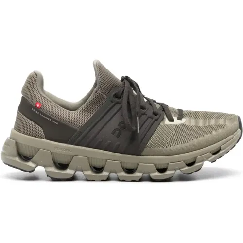 Grüne Mesh Panel Sneakers , Herren, Größe: 45 EU - ON Running - Modalova