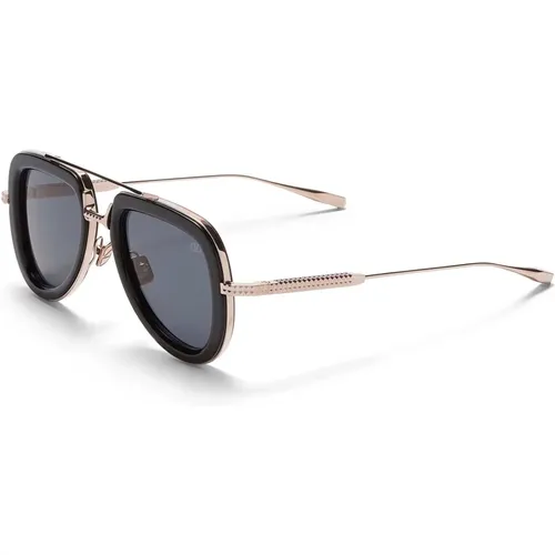 V Sonnenbrille Schwarz Weiß Gold/Dunkelgrau - Valentino - Modalova