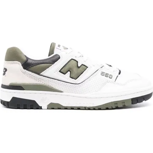 Green Leather Sneakers with Logo Detailing , male, Sizes: 8 1/2 UK, 7 1/2 UK, 10 UK, 11 UK, 9 UK, 7 UK, 6 UK, 6 1/2 UK - New Balance - Modalova