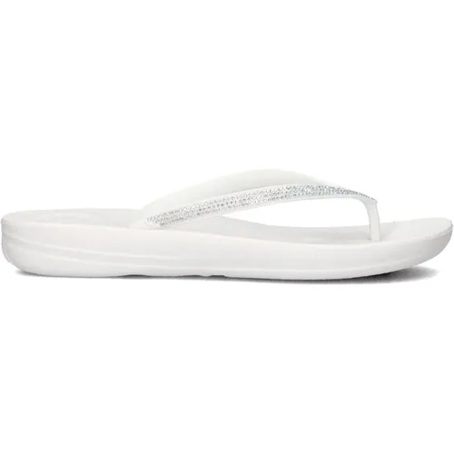 Weiße Gummisandalen , Damen, Größe: 38 EU - FitFlop - Modalova