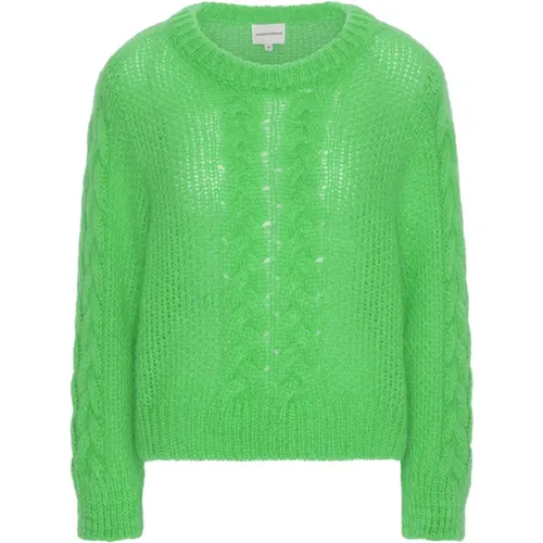 Cable Knit Pullover in Smaragdgrün - American Dreams - Modalova