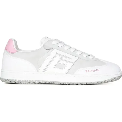 Sneakers with Pink Details , female, Sizes: 5 UK, 7 UK, 3 UK, 6 UK, 4 UK - Balmain - Modalova