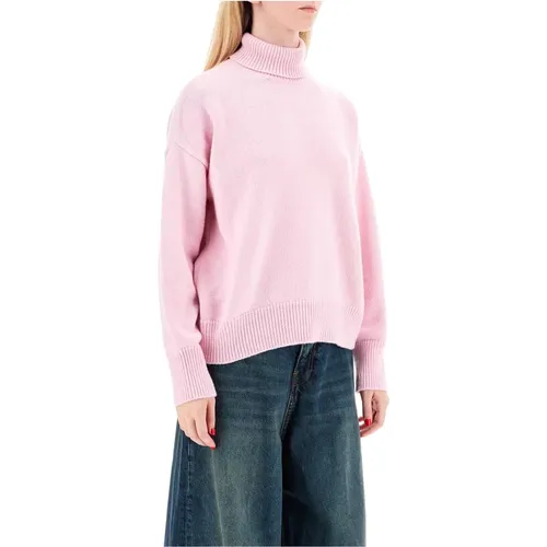 Weicher Woll-Kaschmir-High-Neck-Pullover , Damen, Größe: S - MRZ - Modalova