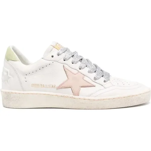 Weiße Sneakers aus Distressed-Leder - Golden Goose - Modalova