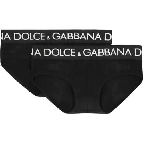 Baumwoll-Slips mit Logo-Elastikband , Herren, Größe: M - Dolce & Gabbana - Modalova