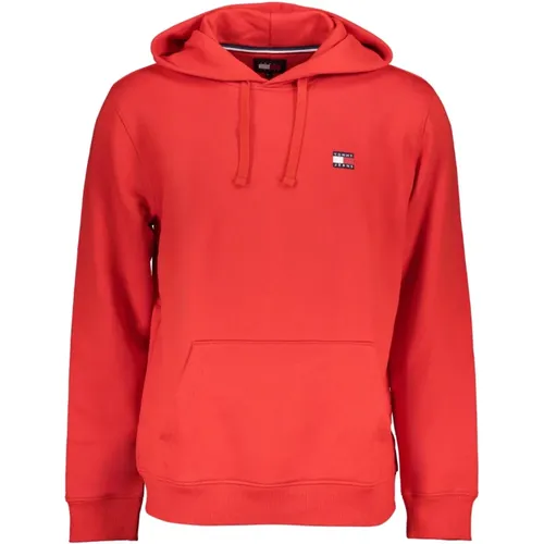 Roter Kapuzenpullover mit Logo , Herren, Größe: 2XL - Tommy Hilfiger - Modalova