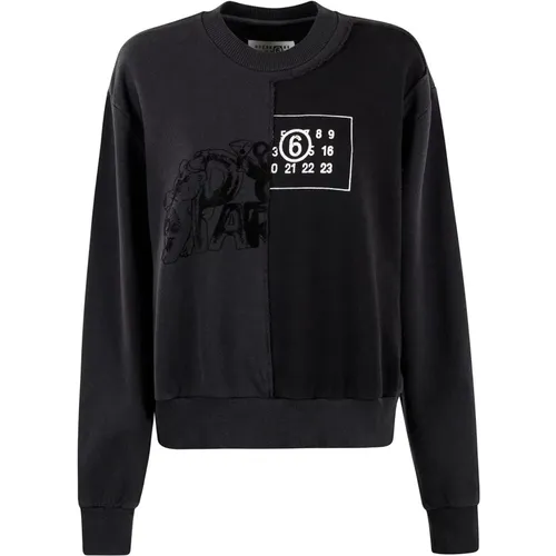 Lässiger Sweatshirt für den Alltag , Damen, Größe: XS - MM6 Maison Margiela - Modalova