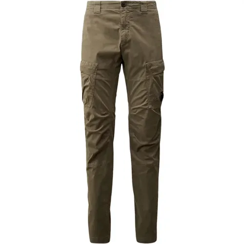 Stretch Cargo Pants in Satin Stretch Cotton , male, Sizes: S, M, XL, L - C.P. Company - Modalova