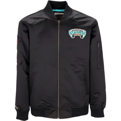 NBA Leichte Satin Bomberjacke , Herren, Größe: XL - Mitchell & Ness - Modalova