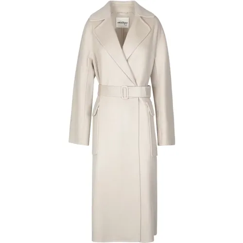 Double-breasted wool coat with peak lapel , female, Sizes: M, 2XS, XS, S - Ottod'Ame - Modalova