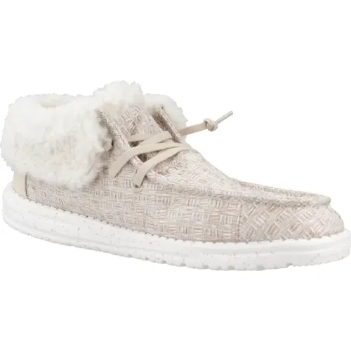 Fold Stitch Cozy Laced Schuhe , Damen, Größe: 39 EU - Hey Dude - Modalova