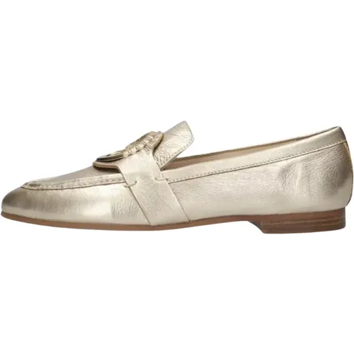 Goldene Lederloafer für Frauen , Damen, Größe: 42 EU - Inuovo - Modalova