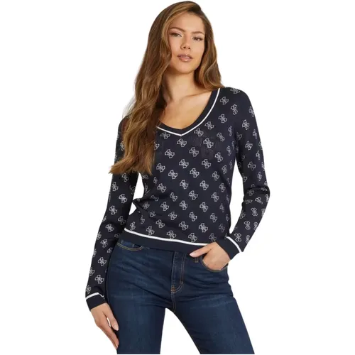 Rosie Sweater Dunkelblau , Damen, Größe: XS - Guess - Modalova