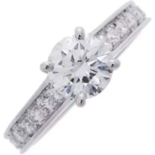 Pre-owned Platinum rings , female, Sizes: ONE SIZE - Cartier Vintage - Modalova