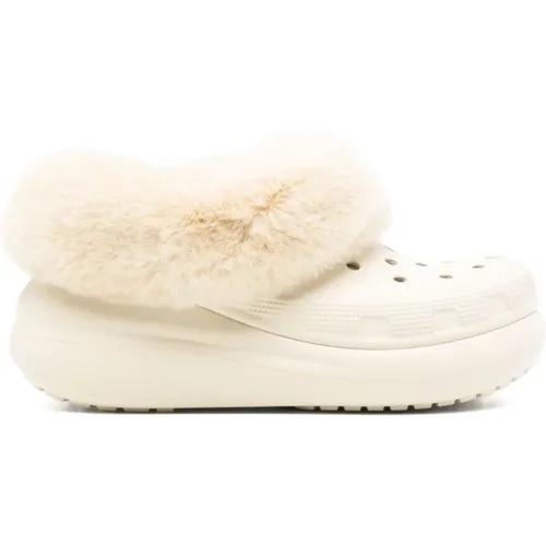 Sandals with Faux-Fur Trim , male, Sizes: 5 UK, 7 UK, 4 UK, 6 UK, 3 UK - Crocs - Modalova