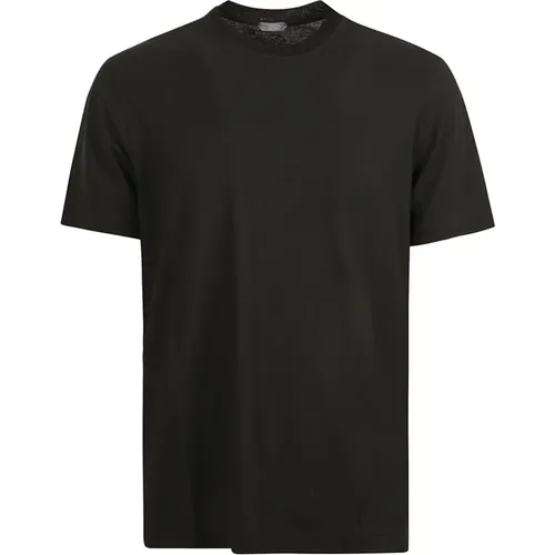 Cotton T-Shirt Round Neck , male, Sizes: 4XL, S - Zanone - Modalova