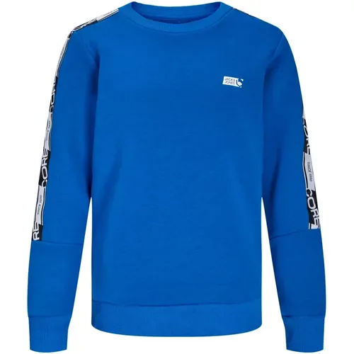 Stylischer Blauer Sweatshirt mit Ärmeldruck - jack & jones - Modalova