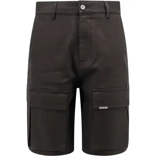 Cotton Shorts with Button and Zip , male, Sizes: S - Represent - Modalova