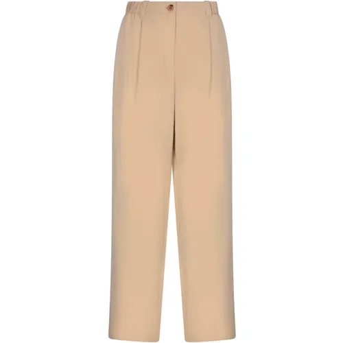 Sophisticated BeigeStraight Trousers , female, Sizes: XS, 2XS, S - Kenzo - Modalova