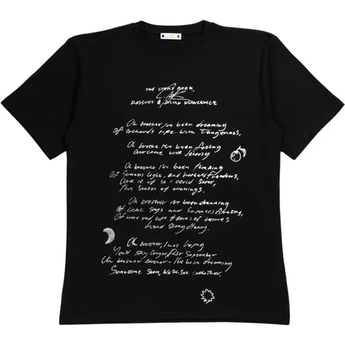 Poem T-Shirt aus schwarzer Baumwolle - Rassvet - Modalova