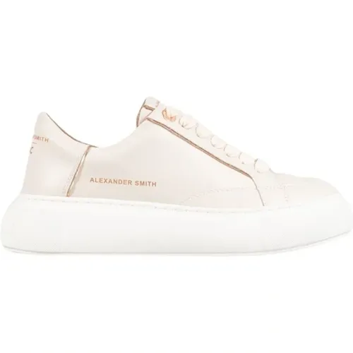 Umweltfreundliche Creme Kupfer Sneakers , Damen, Größe: 36 EU - Alexander Smith - Modalova