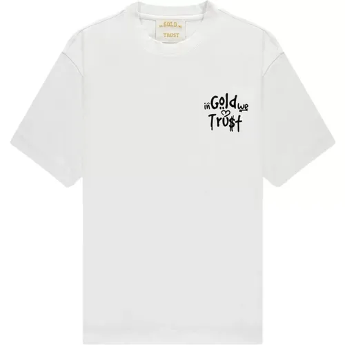 Uni T Weißes Shirt - In Gold We Trust - Modalova