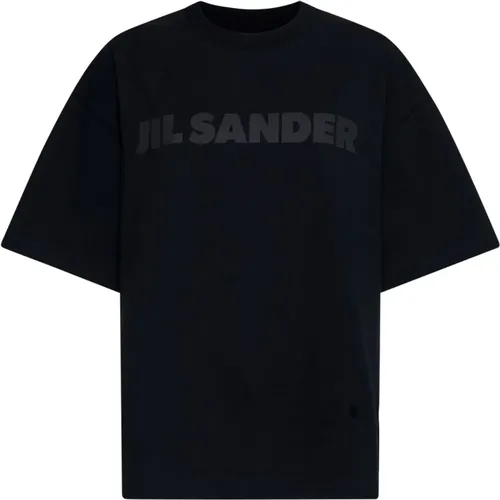 Cotton T-shirt with Logo Print , female, Sizes: M, L, S - Jil Sander - Modalova