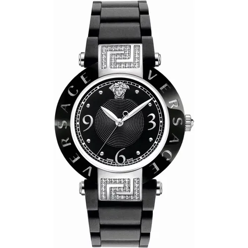 Ceramic Diamond Reve Watch , male, Sizes: ONE SIZE - Versace - Modalova